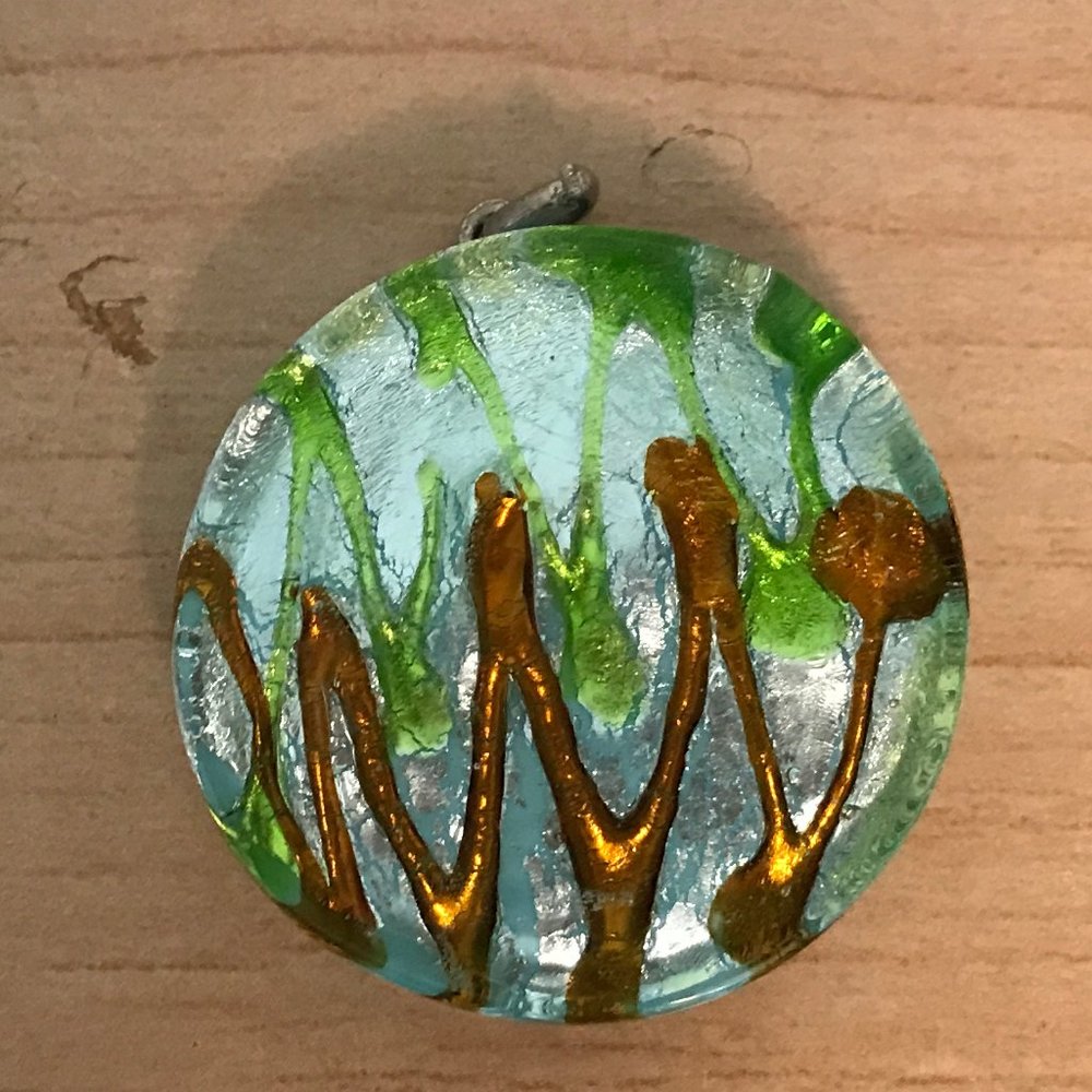 Glass Pendant F Necklace